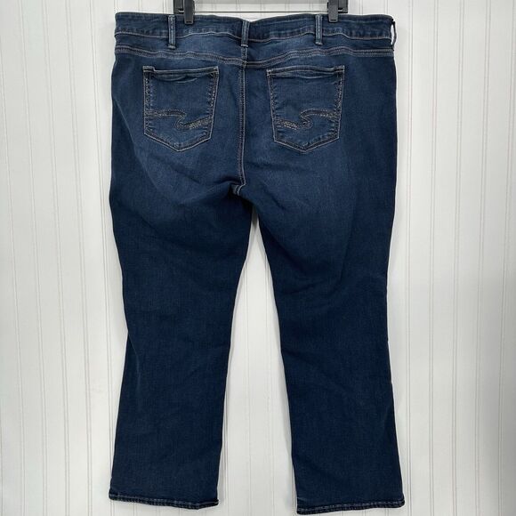 Silver Jeans Womens 24W Elyse Slim Boot Cut Relaxed Blue Denim CowboyWestern EUC - Picture 2 of 14